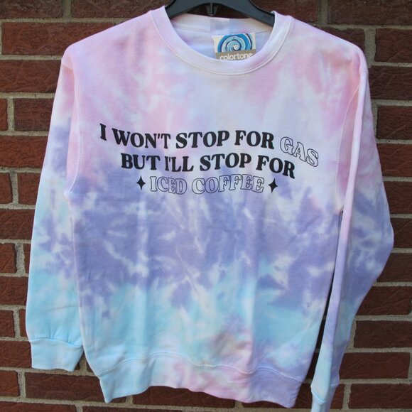 NWT Iced Coffee Graphic Print Sweatshirt - S - Picture 2 of 9